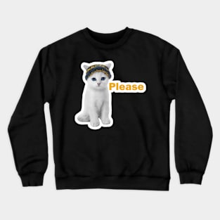 vintage-cat-please Crewneck Sweatshirt